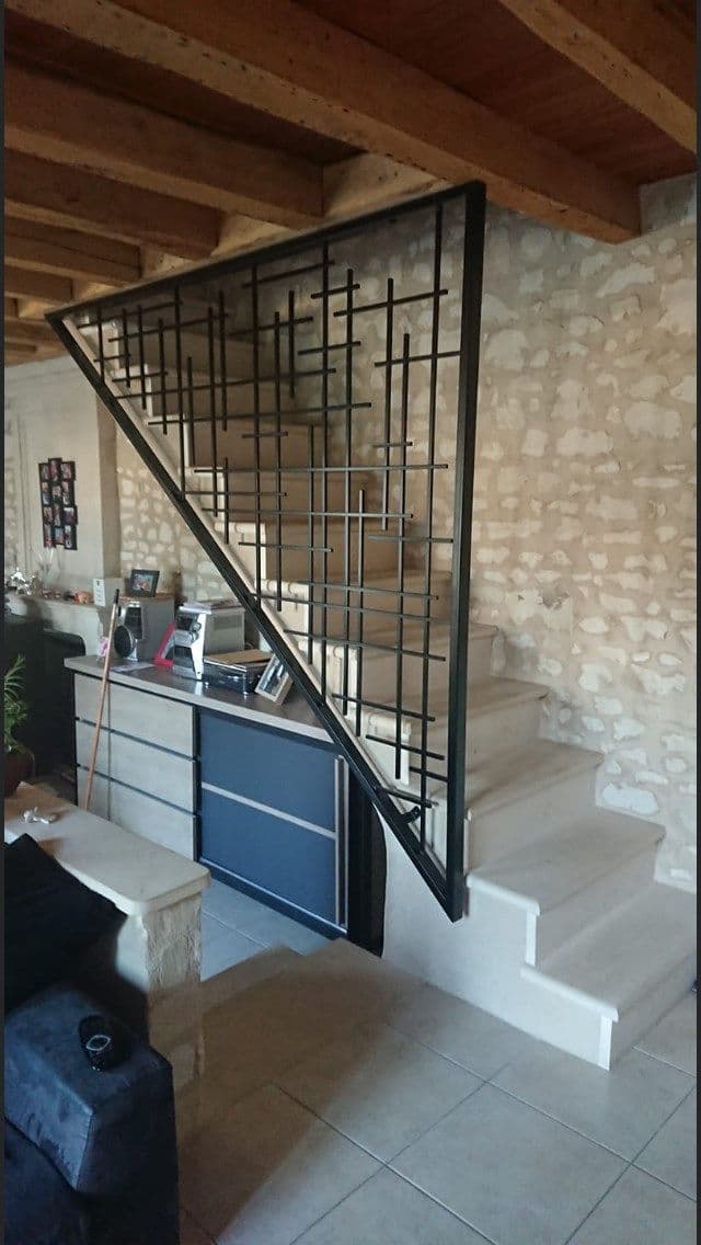 Garde-corps en verre feuilleté avec fixations inox